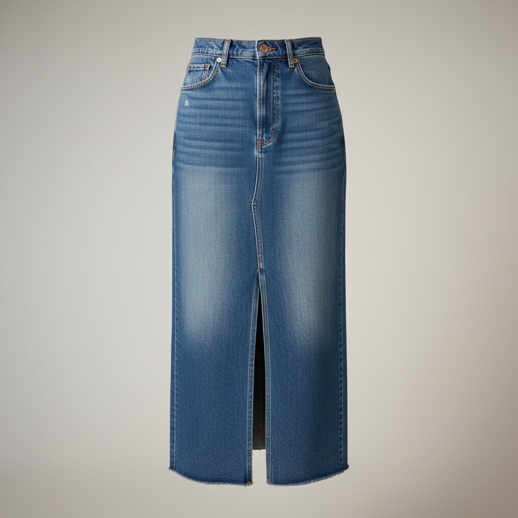 Vintage Fade Denim Maxi