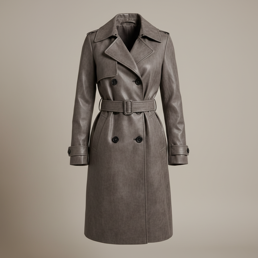 Storm Faux Leather Trench